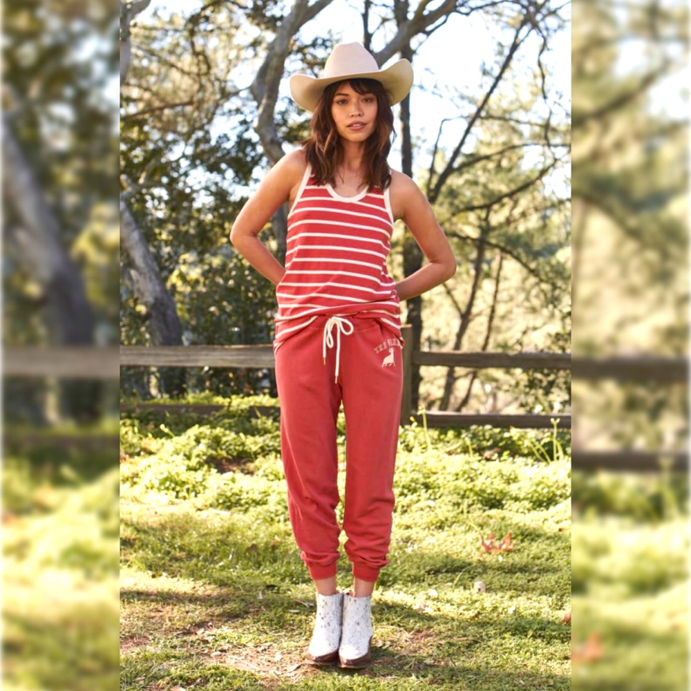 THE GREAT. The Racer Stripe Tank Red New